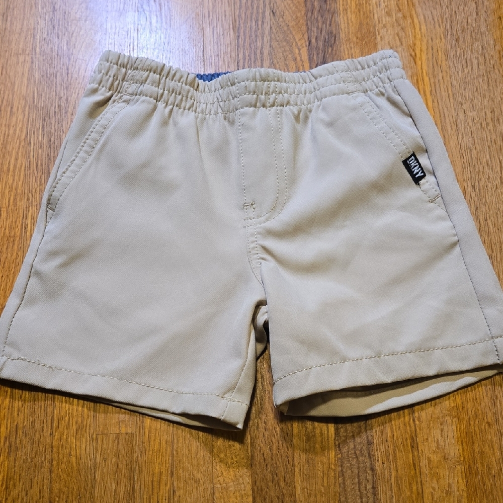 DKNY Kids 2T Tan Khaki Elastic Pull On Lightweight Shorts
